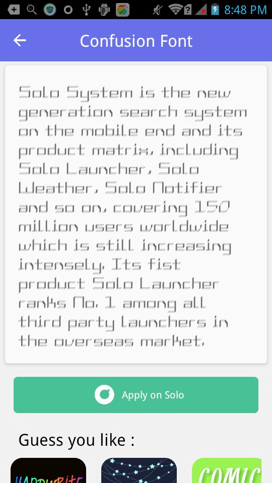 Clean font #1 - Solo Font