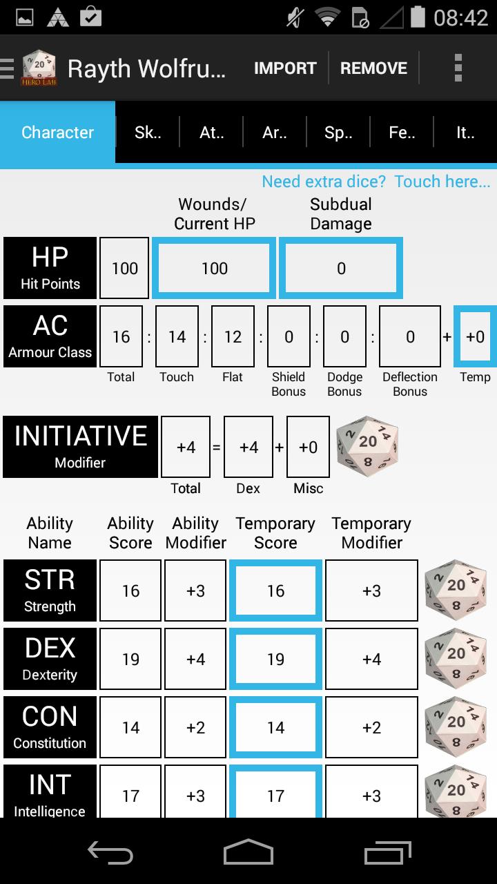Hero Lab Character Import Lite