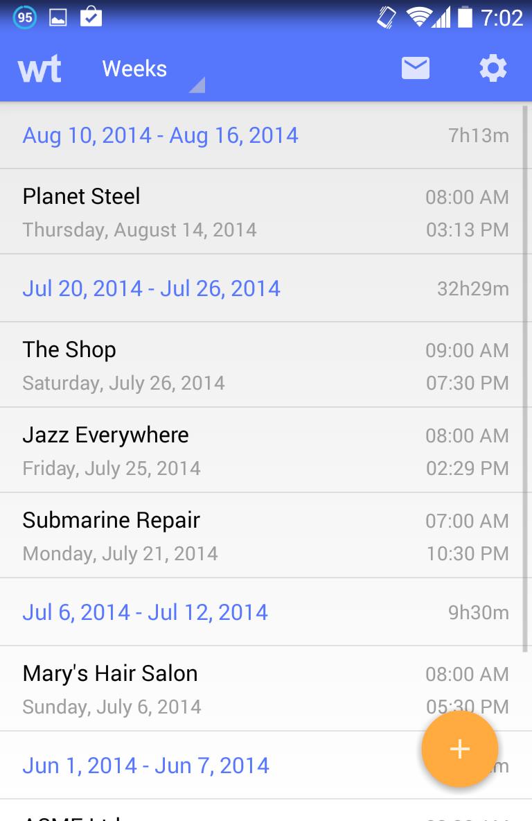 Workplace Timesheet