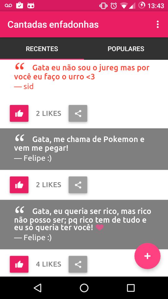 Cantadas Enfadonhas
