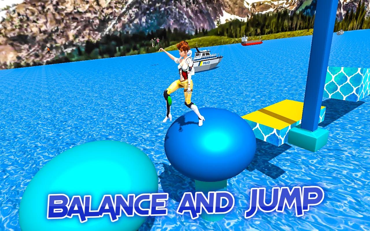 Free Water Stunt Man Park Game:Water Park Run 2019